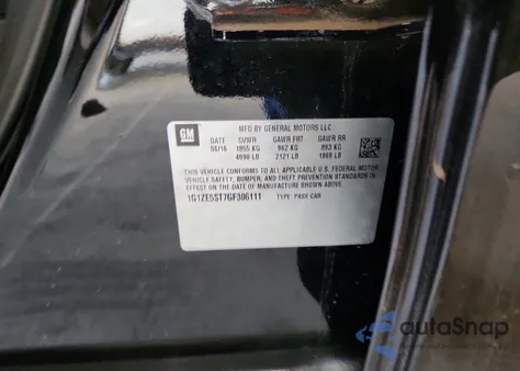 2016 Chevrolet Malibu Lt from USA, damaged, VIN 1G1ZE5ST7GF306111